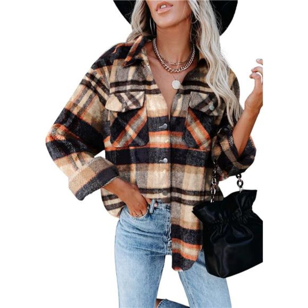 Womens Corduroy Button Down Shirts Boyfriend Long Sleeve Oversized
